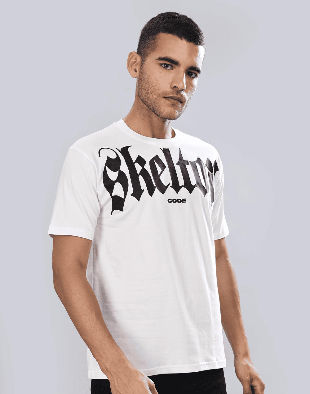 Barbaric Crew Neck Tee, White (Unisex)