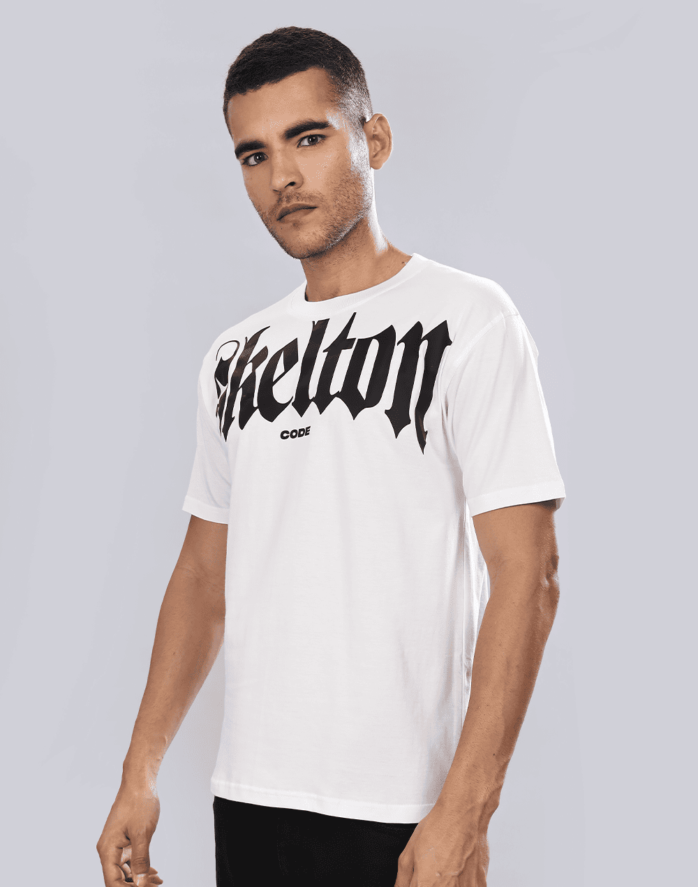 Barbaric Crew Neck Tee, White (Unisex)