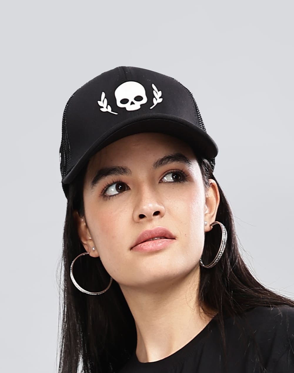 Classic Logo Trucker Black Cap