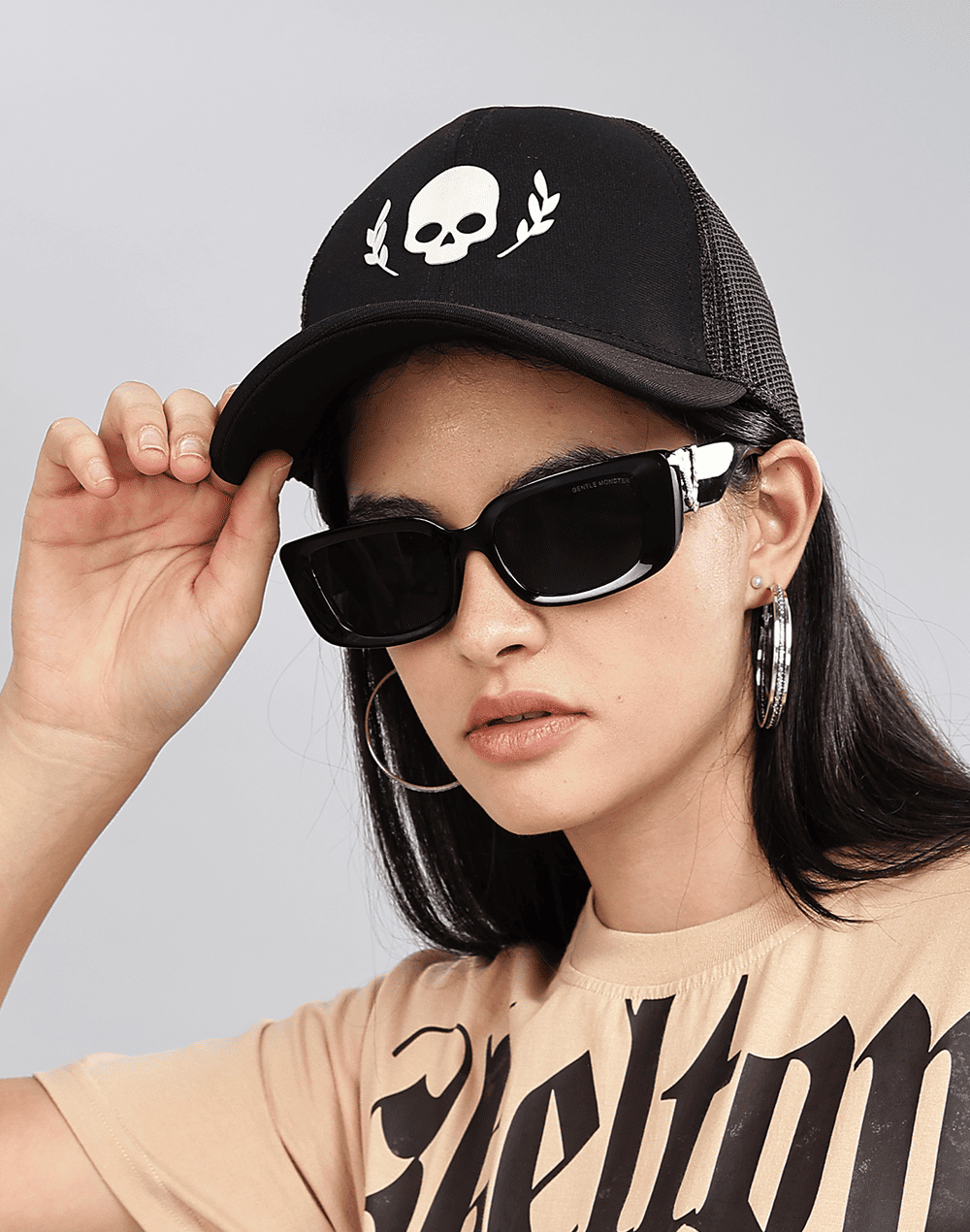 Classic Logo Trucker Black Cap