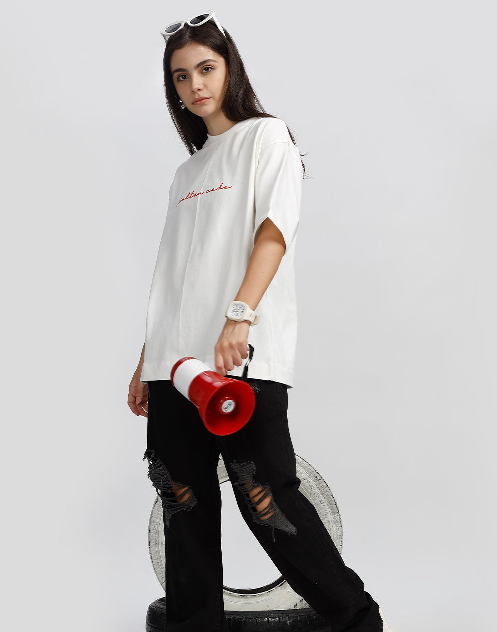 Logo 23 Crew Neck Tee, White (Unisex)