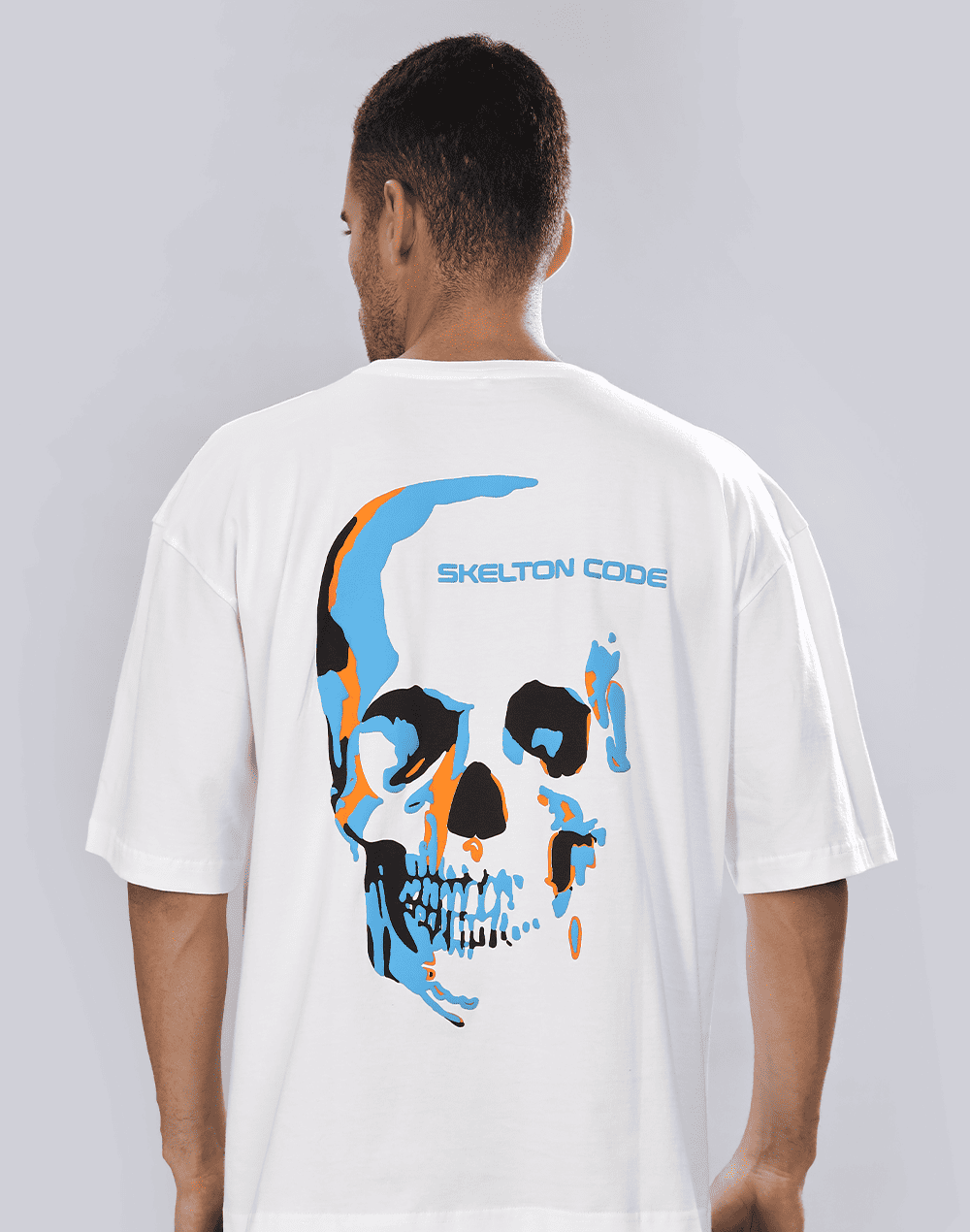 Skullture Crew Neck Tee, White (Unisex)