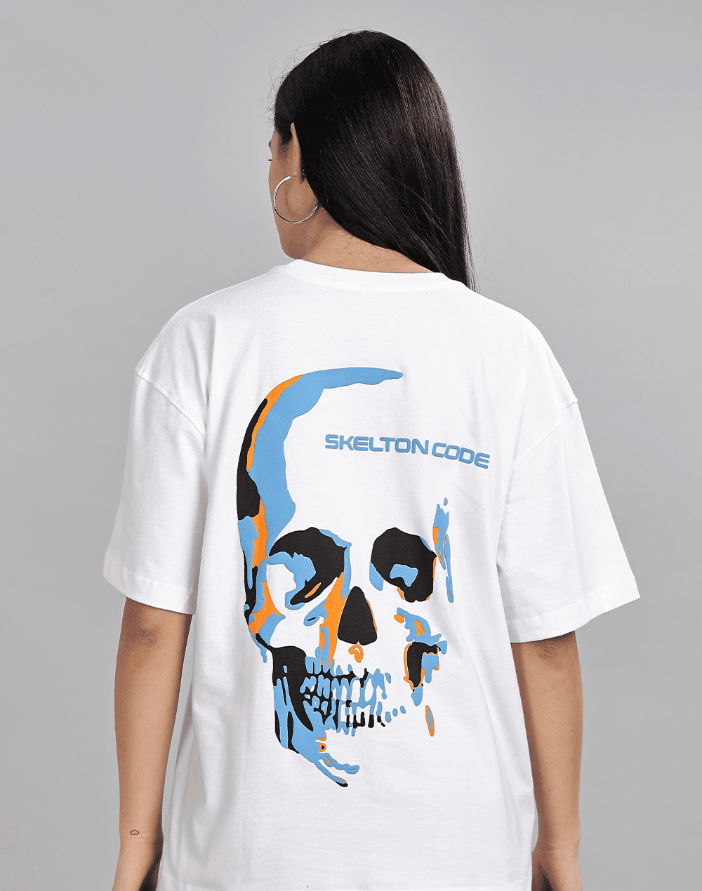 Skullture Crew Neck Tee, White (Unisex)