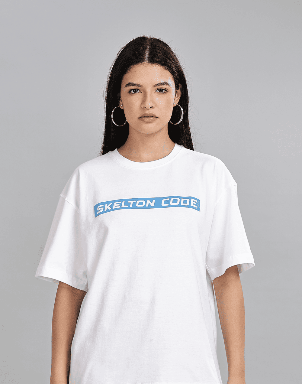 Skullture Crew Neck Tee, White (Unisex)
