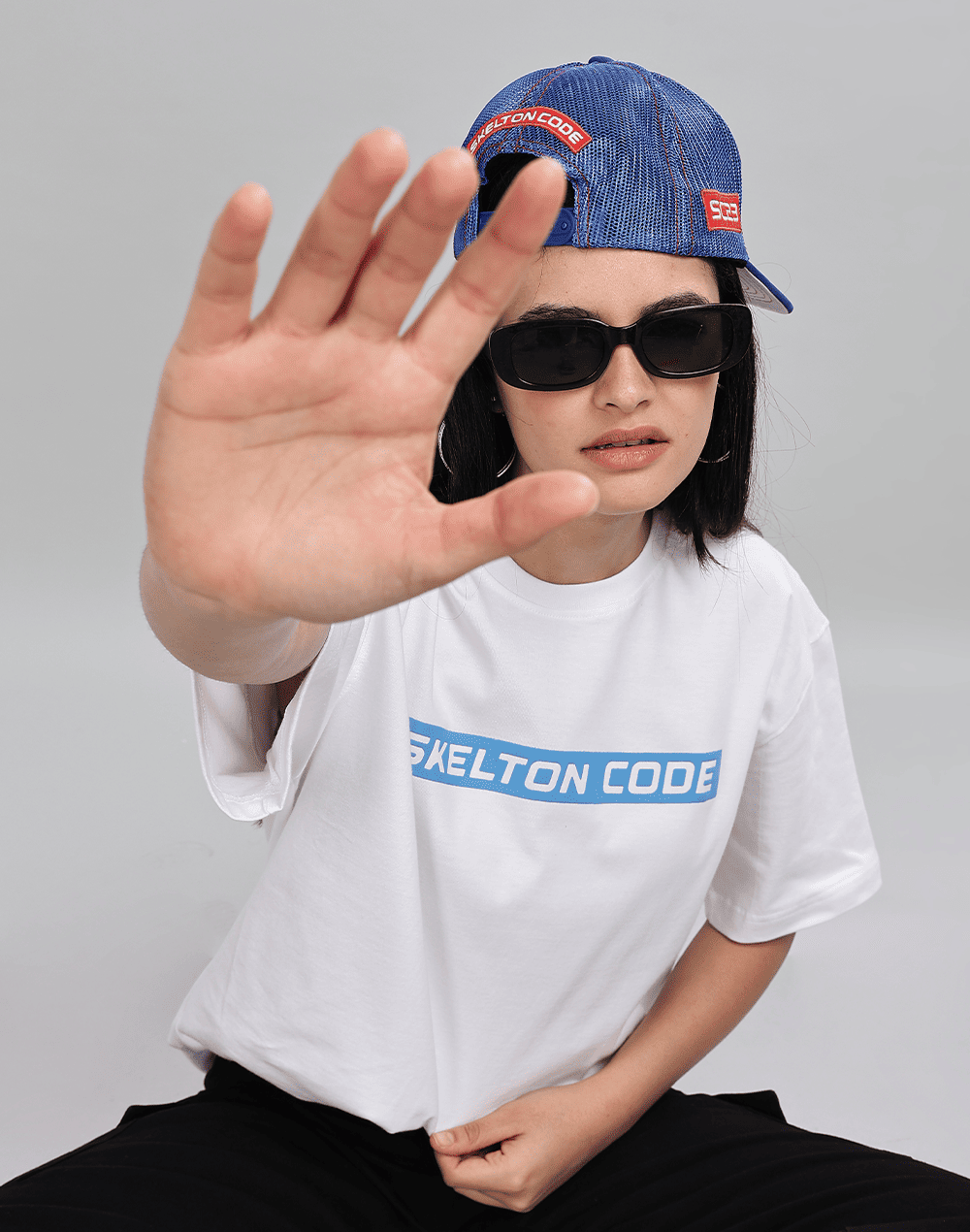 Skullture Crew Neck Tee, White (Unisex)