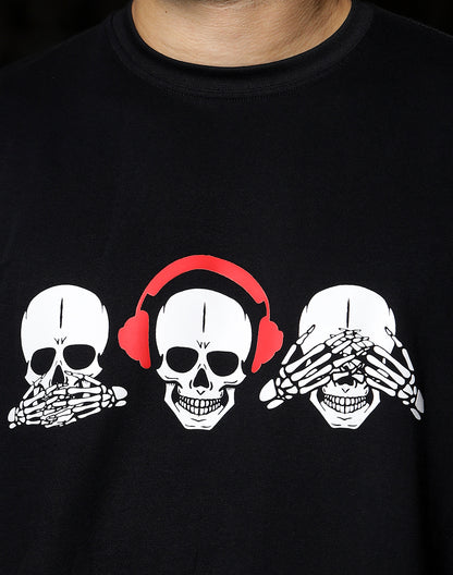 Wise Skulls Crew Neck Tee (Unisex)