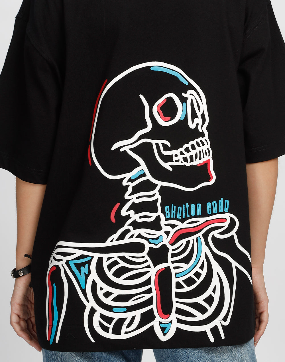 Mr. Bones Crew Neck Tee, Black (Unisex)