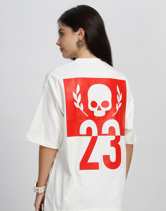 Logo 23 Crew Neck Tee, White (Unisex)