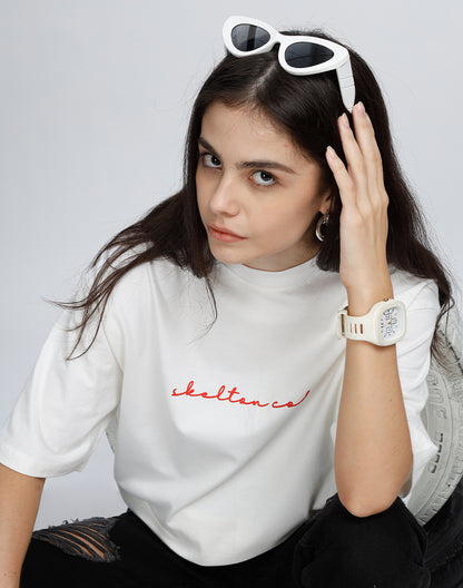 Logo 23 Crew Neck Tee, White (Unisex)