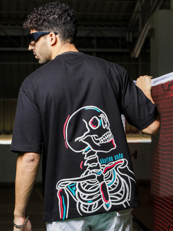 Mr. Bones Crew Neck Tee, Black (Unisex)