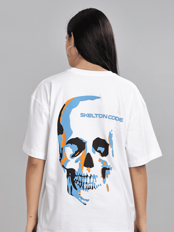 Skullture Crew Neck Tee, White (Unisex)